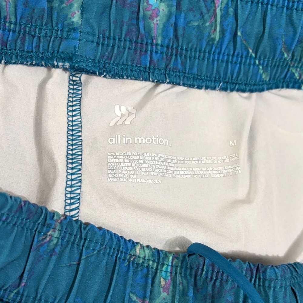 Blue Patterned All In Motion Running Shorts - Picture 3 of 3
